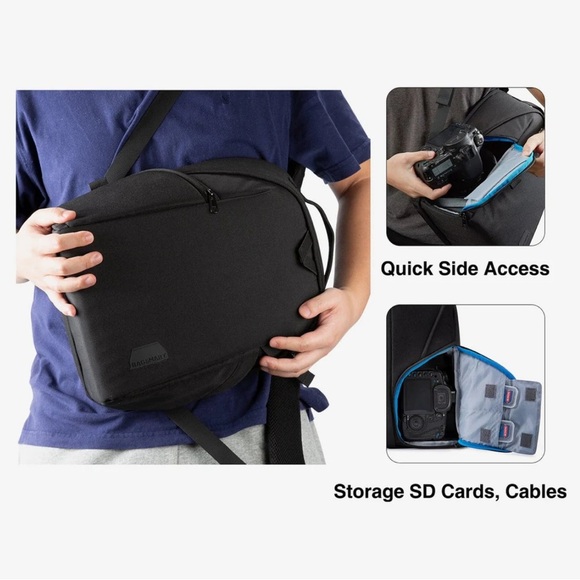 Bagsmart Camera Laptop Bag Backpack Travel Media Photography Pink Small - Picture 15 of 15